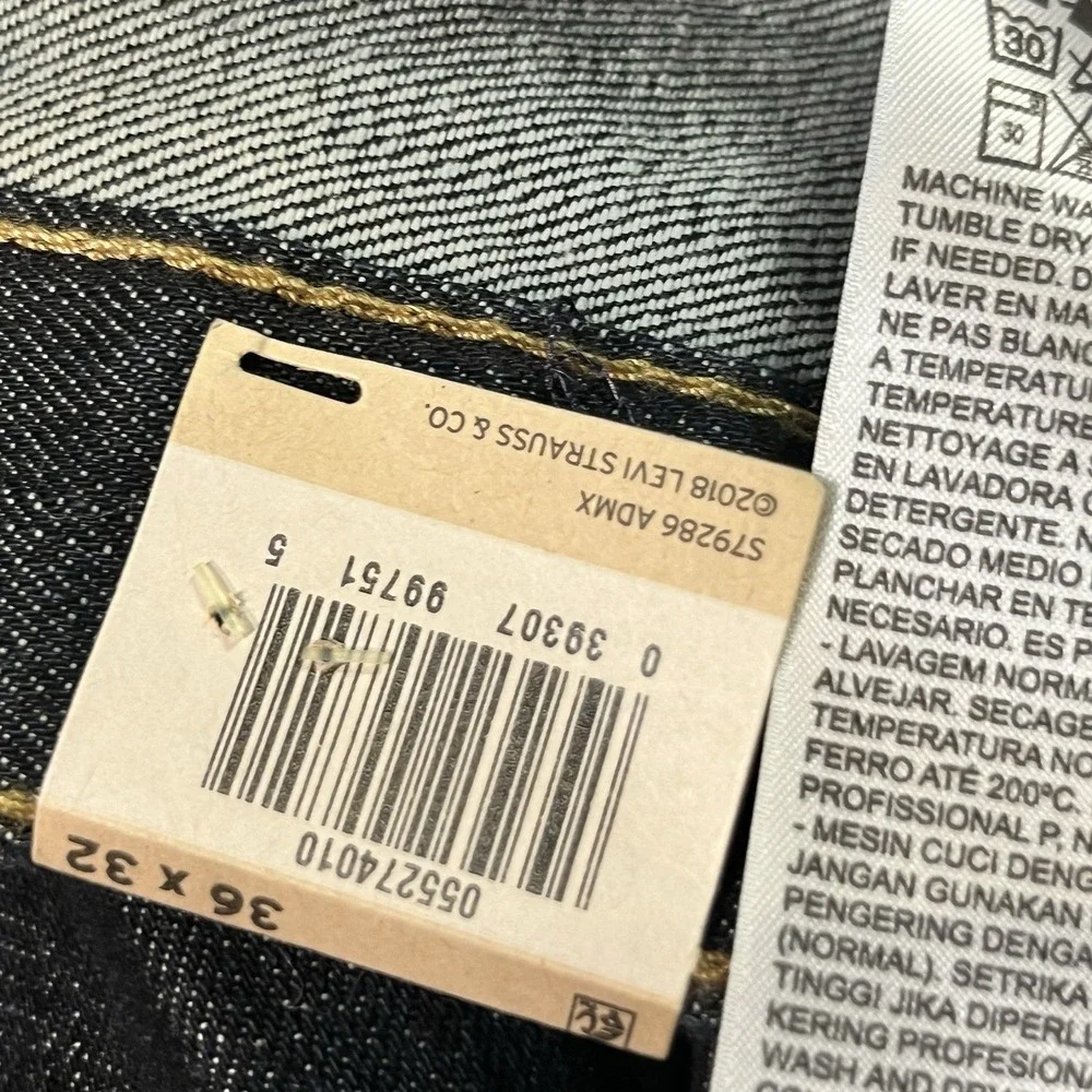 Levi's 527 Slim Boot Cut Jeans Mens 36x32 Blue Denim Dark Wash Western Cowboy